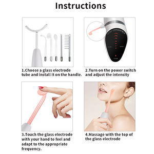 2025 + Trending Multifuncional Varita de alta frecuencia Máquina galvánica Instrumento de belleza Conjunto de rejuvenecimiento violeta Cuidado de la piel () - Product Image 5