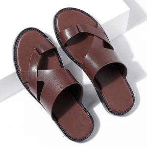Sandales plates à bout ouvert en similicuir avec semelle en caoutchouc respirante, tendance mode, couleur unie, chaussures d'été pour la plage et l'extérieur - Product Image 4