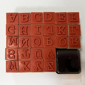 Ensemble de tampons en bois avec <span class=keywords><strong>tampon</strong></span> à encre pour enfants, 26 pièces - Product Image 3