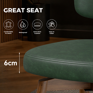 Modern Commercial Counter <b>Bar</b> Stools Waterproof PU Upholstered Solid Wood Legs Gold Tip Steady Outdoor Mall Use - Product Image 4