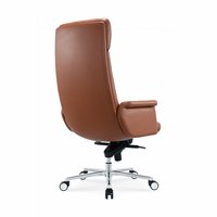 Chaise de bureau ergonomique en cuir à prix direct usine, chaise de direction inclinable avec réglage de la taille et rotation.