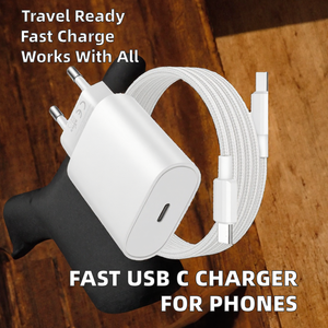 อะแดปเตอร์ชาร์จโทรศัพท์ USB-C 20W พร้อมสาย Type C สำหรับ iPhone Samsung Pixel แท็บเล็ต นาฬิกา สายรัดข้อมือ พาวเวอร์แบงค์ อะแดปเตอร์สำหรับเดินทาง - Product Image 2