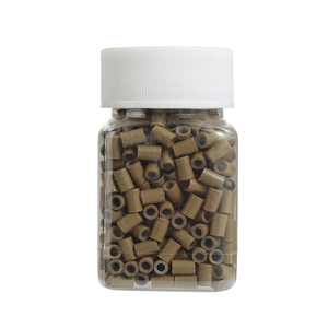 Pierres naturelles en cuivre et Silicone doublées, 4.0x3.0x6.0mm, Micro anneaux, perles de <span class=keywords><strong>cheveux</strong></span>, par bouteilles, 500 pièces - Product Image 6