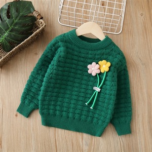 เสื้อผ้าแฟชั่นสาวเกาหลี เสื้อผ้าเด็ก เสื้อผ้าเด็กผู้หญิง คอกลม เสื้อถัก เสื้อสเวตเตอร์เด็กผู้หญิง เสื้อผ้าเด็กผู้หญิงลายดอกไม้ ผ้าพลัฌหนา - Product Image 2