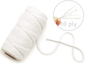 Cordon en <span class=keywords><strong>macramé</strong></span> tressé enduit, diamètre 2 mm, longueur personnalisée, ficelles d'emballage naturelles, ficelles de boulanger, ficelles beige pour emballage, boucherie, pâtisserie, artisanat - Product Image 3