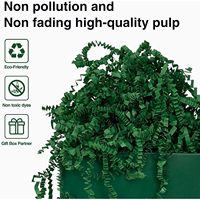 Remplissage en carton ondulé découpé vert biodégradable recyclable enduit de résine simple face pour emballage cadeau et artisanat