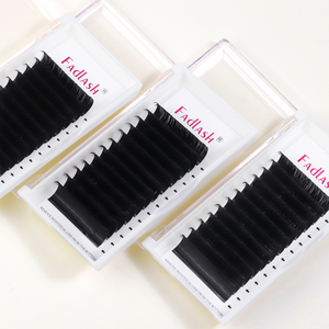 Fadlash Premium coréen Pbt extension de cils fournitures moelleux <span class=keywords><strong>velours</strong></span> cachemire cils soie mat extension de cils plateaux de Volume - Product Image 1