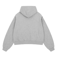 Sweat-shirts boxy de haute qualité 370 g/m² pour hommes, fermeture éclair régulière, broderie de luxe, uni, coupe-vent, streetwear d'hiver, sweat-shirt à fermeture éclair vierge