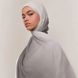 Vente en gros de haute qualité préfet Hijab en modal doux léger respirant personnalisé écharpe musulmane dégradé rayonne châle traditionnel - Product Image 6