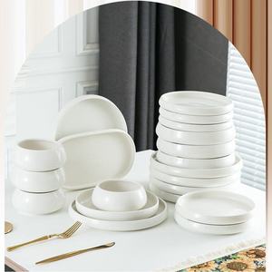 Juego de Platos de Cerámica de Lujo, Plato de Sopa Blanco, Plato de Porcelana para Bodas, <span class=keywords><strong>Vajilla</strong></span> para Hotel y Restaurante - Product Image 6