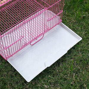 प्लास्टिक ट्रे और पाउडर-लेपित सतह के साथ पैराशूट के लिए थोक एन्क्रिप्टेड धातु पक्षी पिंजरे में पशु देखभाल के लिए बैग शामिल हैं। - Product Image 4