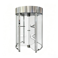 Tourniquet en verre pleine hauteur à longue durée de vie du moteur, compatible avec plusieurs dispositifs de reconnaissance pour hall d'hôtel