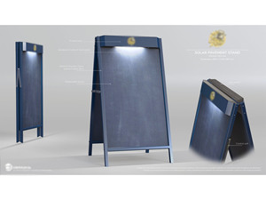 Panneaux publicitaires sandwich, Tableaux à <span class=keywords><strong>craie</strong></span>, Panneaux solaires intégrés dans un cadre, <span class=keywords><strong>Tableau</strong></span> noir double face, <span class=keywords><strong>Tableau</strong></span> publicitaire - Product Image 6