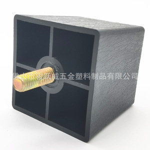 Pata de Mueble de Plástico Negra, Cuadrada de 5cm, Altura Ajustable, Soporte para Mesa de Sofá, Diseño Moderno, Fácil Instalación - Product Image 4