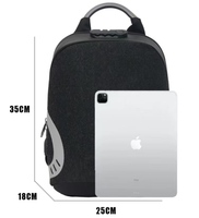 Tas Ransel Laptop Anti Maling Tahan Air untuk Bisnis, Kuliah, Mahasiswa, Desainer, Kantor, dan Perjalanan dengan Logo Kustom