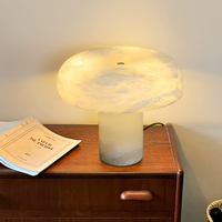 Lampe de table en marbre naturel entièrement en cuivre, design créatif, salon, lumière haut de gamme, luxe simple, lampe de chevet pour chambre à coucher