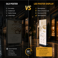 Pantalla LED Personalizada para Carteles, a Todo Color, HD, P1.86, P2, P2.5, OEM, Panel Publicitario Digital con Soporte de Pie