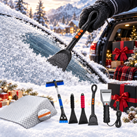 OEM ODM EVA Grattoir à neige pour voiture, ensemble de déneigement hivernal avec couvre-pare-brise, brosse à neige, grattoir à glace avec gant, cadeau promotionnel pour voiture