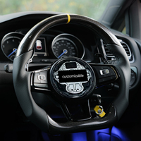 Volant de course à fond plat en fibre de carbone pour VW Golf R MK6 MK7 MK8 Arteon GTI R Beetle Polo Tiguan Touareg Scirocco Passat