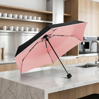 Parapluie manuel compact 6 baleines en tissu 190T anti-UV, format de poche, pour adultes, cadeaux d'affaires, cadeaux promotionnels