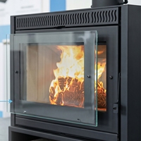 Cheminée à bois encastrable certifiée CE, modèle breveté Triple Air Stove, pour chauffage intérieur de villas, maisons et hôtels - Vente en gros usine