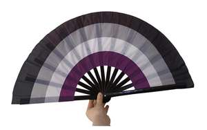 Abanico de Mano Grande, Abanico de Bambú Personalizado, Abanico con Logotipo Personalizado, Tai Ji Kung Fu, Abanico Tallado - Product Image 4