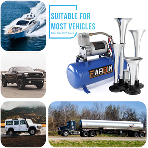 Compresor <span class=keywords><strong>de</strong></span> Aire Portátil para Auto Modificado, 12v 120psi, Azul, 6l, Bomba <span class=keywords><strong>de</strong></span> Aire Personalizada para Auto, Kit <span class=keywords><strong>de</strong></span> Tanque con Bocina - Product Image 6