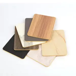 Kualitas tinggi dekorasi Interior arang bambu papan serat Pet Film laminasi papan dinding komposit Panel dinding lapisan kayu