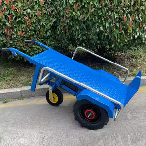 Carrello Elettrico Motorizzato in Acciaio Zincato con Capacità di 500kg per Trasporto in Magazzino, Cantieri e Fabbriche - Product Image 3