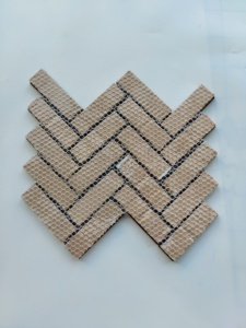 Mattonelle di <span class=keywords><strong>rame</strong></span> Vintage in bronzo per interni a spina di pesce in ottone scuro in metallo mosaico di mattonelle di parete opache per decorazione di pareti di edifici antichi - Product Image 6