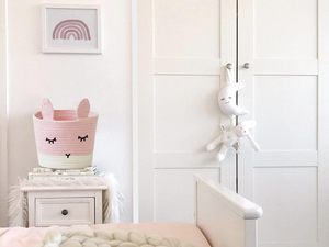 <span class=keywords><strong>Panier</strong></span> de rangement rond <span class=keywords><strong>pour</strong></span> la lingerie et les jouets, motif lapin rose mignon, <span class=keywords><strong>pour</strong></span> chambre d'enfant, 10x10x8 pouces - Product Image 6