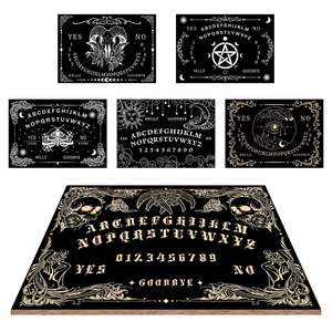 Tablero <span class=keywords><strong>Ouija</strong></span> de madera Tablero parlante de espíritu de madera Tablero de adivinación de péndulo rectangular negro con planchette - Product Image 3