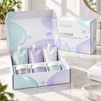 Boîte d'expédition personnalisée brillante en carton ondulé E-Flute pour recharge de produits de soin, emballage à rabat avant pour abonnement e-commerce