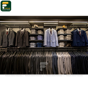 Contemporary Luxury Clothing Store Display Cabinet Garment Rail Wall Panel Cashier <b>Counter</b> - Product Image 5