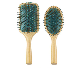 หวีแปรงผมไม้สำหรับผู้หญิงวัสดุไม้ไผ่/ไม้ที่มีช่องระบายอากาศสำหรับใช้ในบ้าน - Product Image 1
