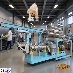 Extrudeuse automatique pour la production de croquettes sèches pour animaux de compagnie, ligne de production d'aliments pour chats et chiens, machine d'extrusion d'aliments humides pour chiens, prix - Product Image 1