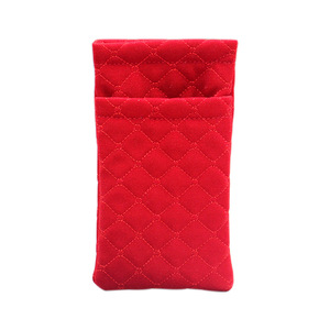 Étui à lunettes de soleil en gros d'usine avec fermeture automatique à ressort, sac de rangement pour lunettes, nouvelle pochette en tissu éponge double couche - Product Image 3