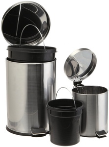 Cubos <span class=keywords><strong>de</strong></span> <span class=keywords><strong>basura</strong></span> <span class=keywords><strong>de</strong></span> acero inoxidable baratos, Juego <span class=keywords><strong>de</strong></span> 2, 5 y <span class=keywords><strong>20</strong></span> <span class=keywords><strong>litros</strong></span> - Product Image 2