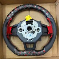 Volante de Fibra de Carbono Forjado para Volkswagen Bora, Santana, Golf Mk7, Golf6, Golf7, Nuevo Polo, Jetta, Caddy, GTI, Accesorios para Auto