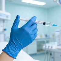 Gants d'examen en nitrile sans latex Texture des doigts Imperméable sans poudre 3mil Gants jetables en nitrile bleu foncé pour médical