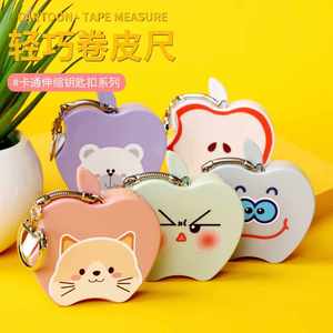 Porte-clés règle d'outil de mesure de hauteur portable Apple Shape Cartoon, crochet mousqueton avec ruban à mesurer - Product Image 6