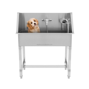 Baignoire et station de lavage multifonctionnelles en acier inoxydable pour toilettage des chiens - Product Image 4