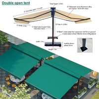 Auvents motorisés électriques en aluminium pour restaurants extérieurs avec protection UV, tissu imperméable, pliables et rétractables, pour deux voitures