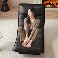 Sillones Moon con Respaldo Ajustable Giratorio, Muebles de Lujo Nórdicos Modernos de Esponja y Cuero, Sofá para el Hogar, Sillones de Salón