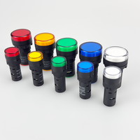 AD16-22DS AC/DC 12V 24V 110V 220V Voyant lumineux LED coloré pour panneau, 22mm, Lampe indicatrice de signalisation LED