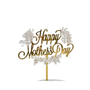 Adorno de Pastel Acrílico con Diseño de Corazón y Rosa, Decoración para el Día de la Madre, Suministros para Decoración de Pasteles - Product Image 4