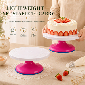 Birthday <strong>Cake</strong> DIY Set Mounting Table Turntable <strong>Cake</strong> <strong>Stand</strong> Holder Plastic Baking Tools - Product Image 2