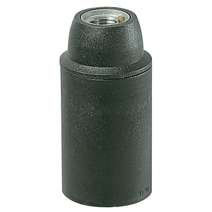 Portalampada E14 M10x1 Cm Nero Liscio Lunghezza 2,6 Cm Altezza 5,3 Cm Accessorio per Cablaggio - Product Image 1