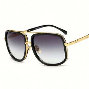 Gafas de Sol con Marco Metálico de Moda, Logotipo Personalizado, Gran Venta, Protección UV400, Gafas de Sol Cuadradas Extra Grandes para Hombre y Mujer - Product Image 5