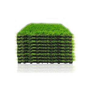 Ngoài trời lồng vào nhau sàn gạch bãi cỏ tự thoát nước vuông Pet Patio ban công căn hộ Kính Mat nhân tạo <span class=keywords><strong>Turf</strong></span> gạch - Product Image 1